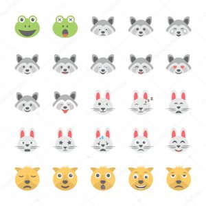 Smiley Flat Icons Set 32