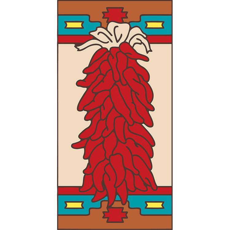 Southwest Border Tile:Chili Ristra - Left Side