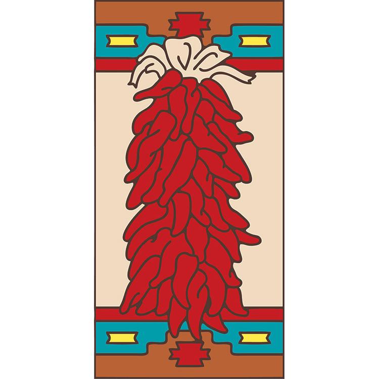 Southwest Border Tile:Chili Ristra - Right Side