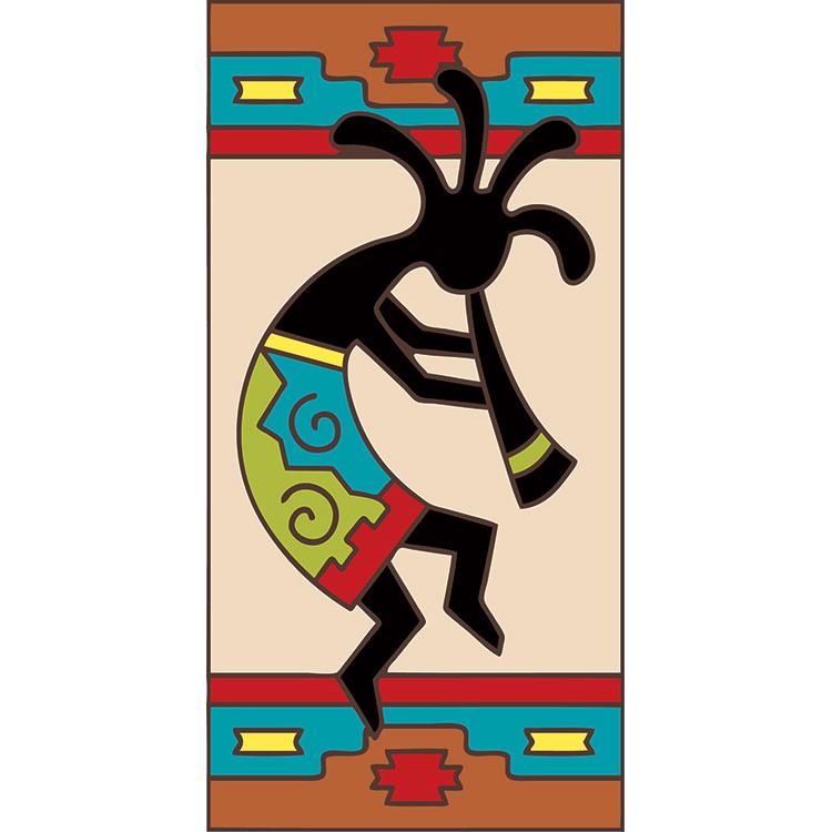 Southwest Border Tile:Dancing Kokopelli - Left Side