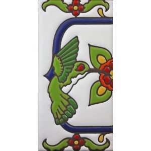 Southwest Border Tile:Green Hummingbird - Left Side