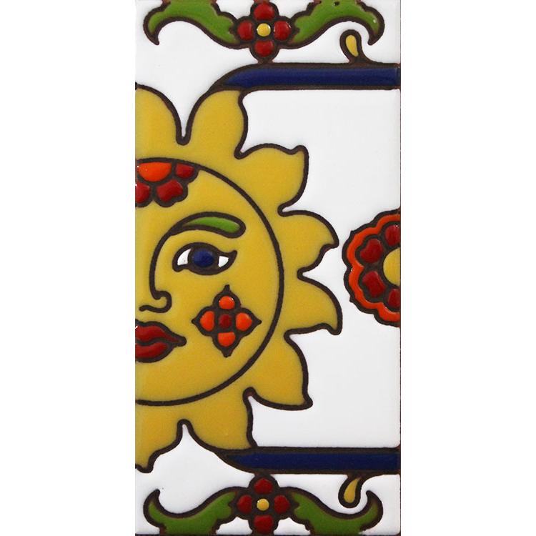 Southwest Border Tile:Yellow Sun - Left Side