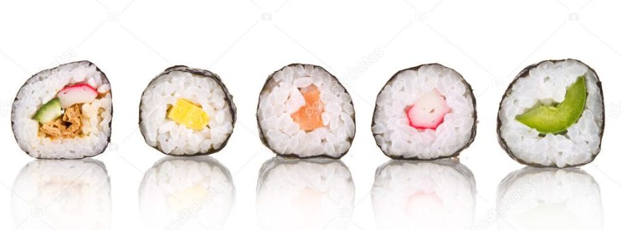 Sushi pieces