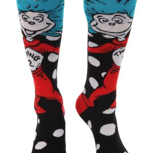 Thing 1 & Thing 2 Knee High Costume Socks