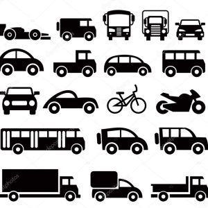 Transportation icons set