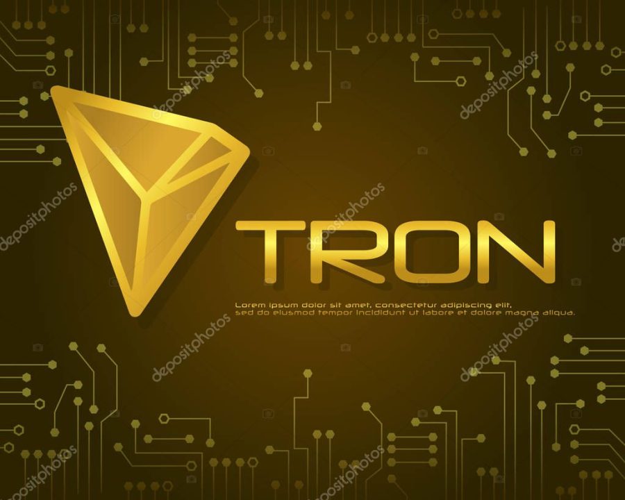 Tron blockchain design background collection