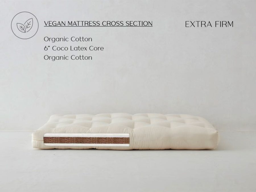 Twin X Long Coconut Bed Mattress Extra Firm - Vegan CoCoMax The Futon Shop