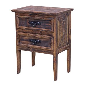 Two-Drawer Stirrup Nightstand