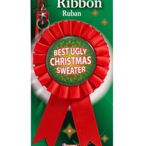 Ugliest Christmas Sweater Award Ribbon Accessory