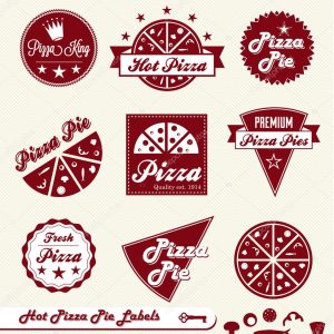 Vector Set: Pizza Shop Labels and Badges