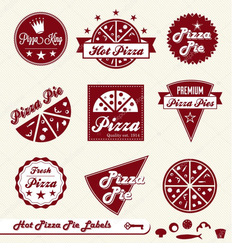 Vector Set: Pizza Shop Labels and Badges