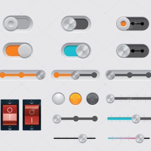 Vector UI dials set