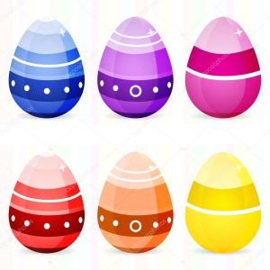 Vector set of easter eggs.