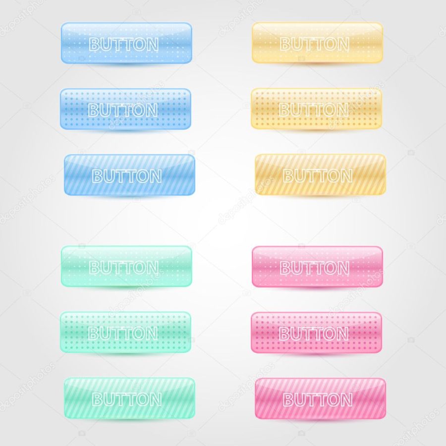Vector set of web buttons