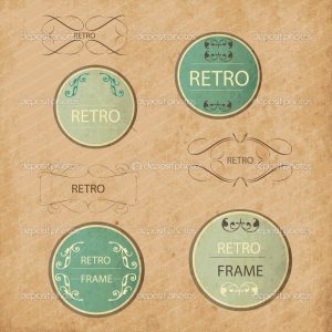 Vintage design elements set