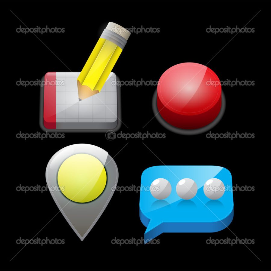 Web site vector icons set