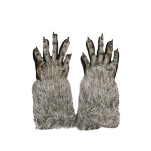 Werewolf Grey Costume Gloves