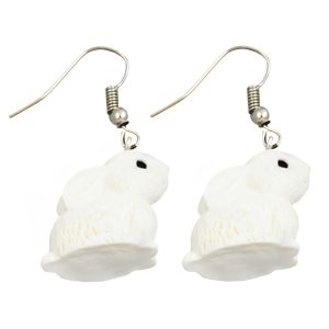 White Rabbit Earrings