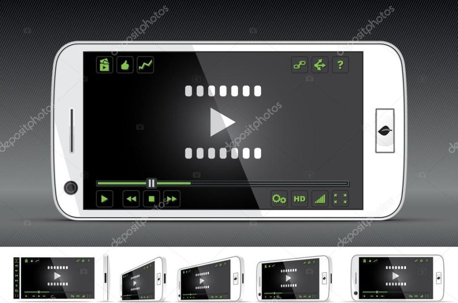 White Smart Phone Video Player