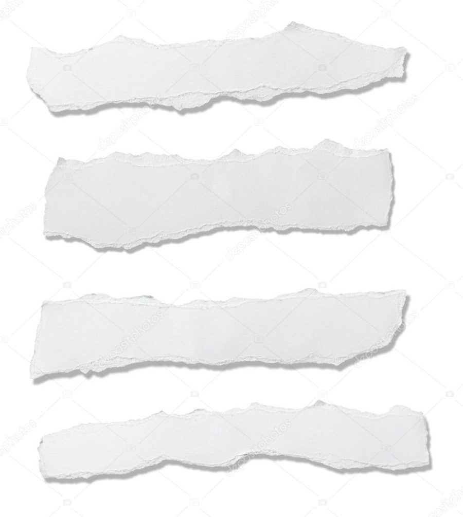 White paper ripped message background