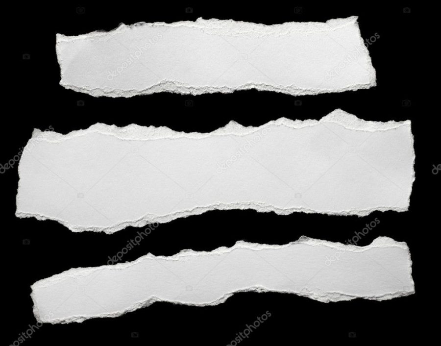 White paper ripped message background