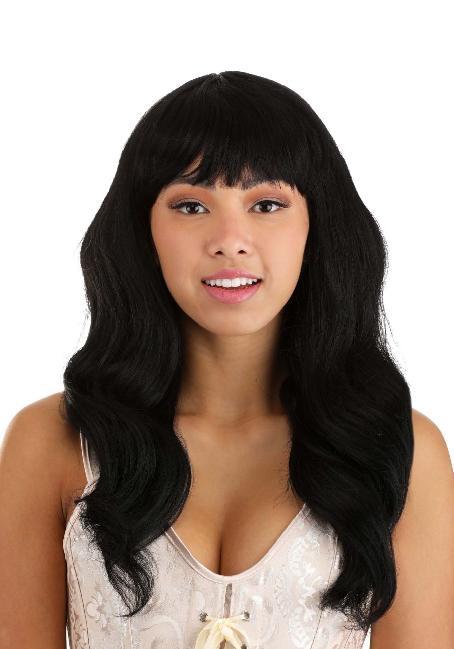 Women's Deep Black Full Wavy Wig