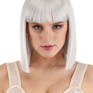 Women's Light Gray Bob Costume Wig
