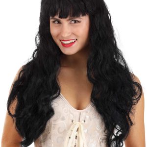 Women's Long Wavy Black Wig