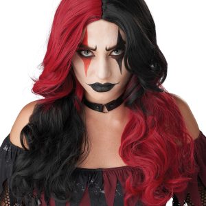 Women's Psycho Jester Costume Wig