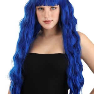 Women's Royal Blue Full Wavy Wig