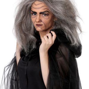 Women's Witch/Old Lady Grey Costume Wig