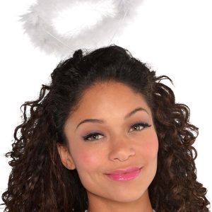 Adult Marabou White Halo Costume Accessory