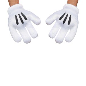 Adult White Mickey Mouse Gloves