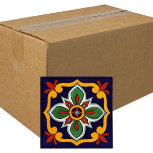 Bella Azul Hand-Painted Talavera Tiles (Box of 90)