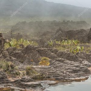 Bizarre ancient rocks of the plateau Roraima tepui - Venezuela,