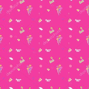 Colored background with different accessories