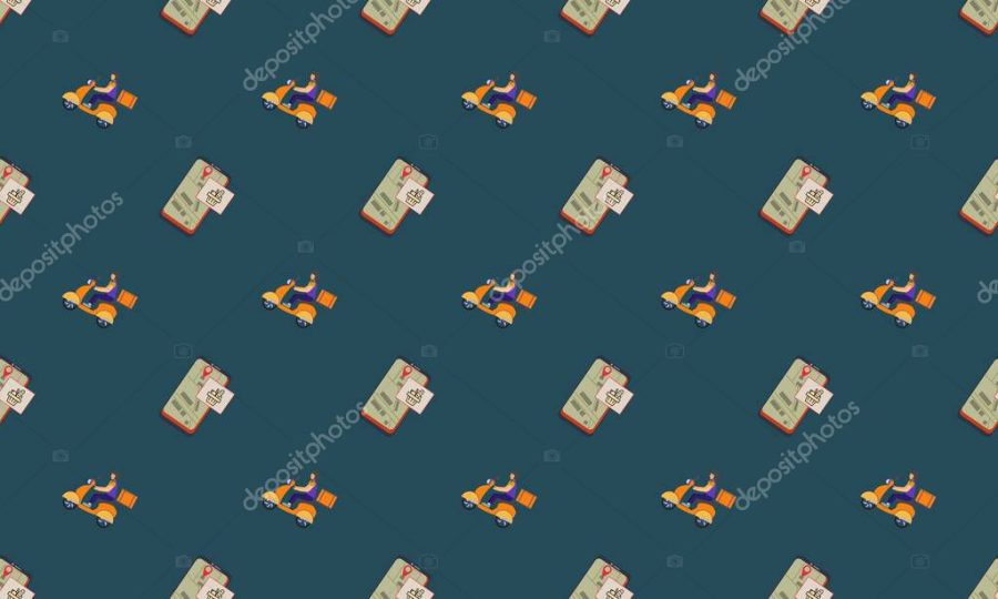 Colored background with different accessories