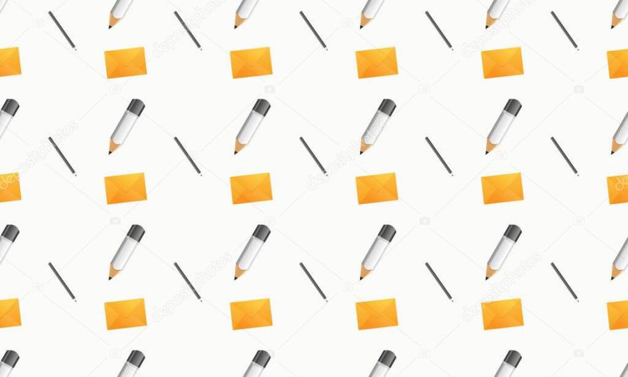 Colored background with different accessories