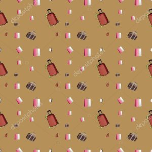 Colored background with different accessories