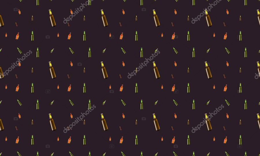 Colored background with different accessories