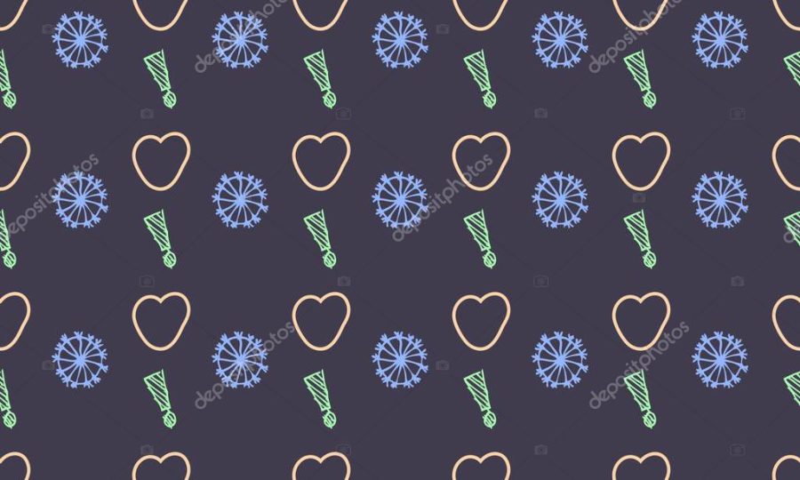 Colored background with different accessories