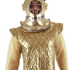 Diving Bell Plush Gold Costume Helmet