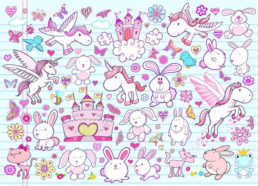 Easter Spring Vector Illustration Elements Set