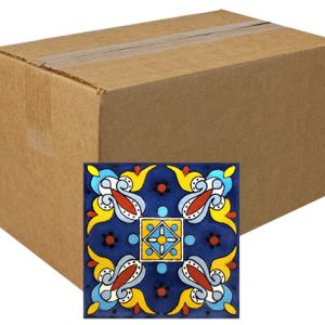 Fiesta Azul Hand-Painted Talavera Tiles (Box of 90)