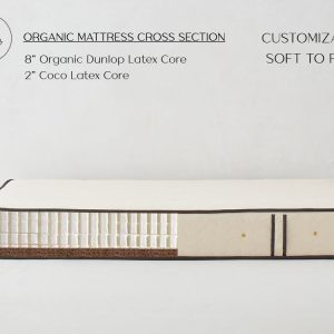 Full / Double Organic Latex Mattress From Soft To Firm - Moonlight