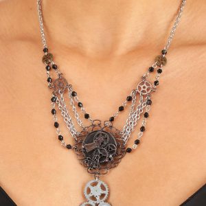 Gear Chain Necklace Antique