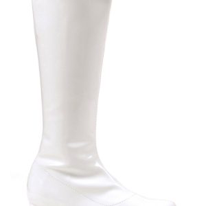 Girl's White Go Go Disco Costume Boots