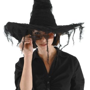 Grunge Witch Black Costume Hat