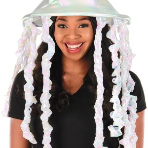 Holographic Jellyfish Plush Hat Accessory