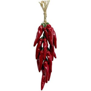 Large Ceramic Ristra: Red Cristalino Chiles